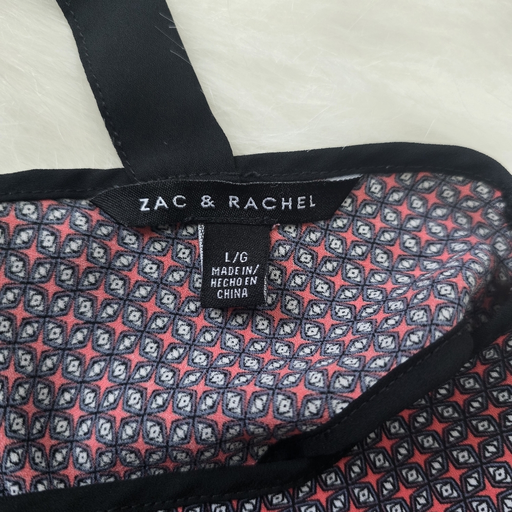 Zac & Rachel Flowy Bright Geometric Tank Top Blouse Large - Picture 4 of 6